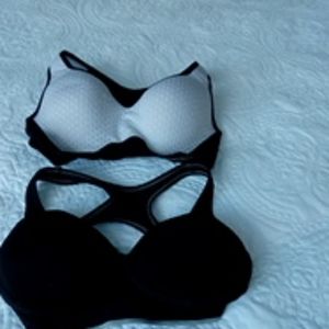 2 SPORTS BRAS --BLACK & BLACK& WHITE.